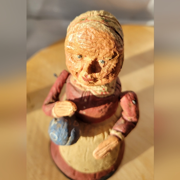 HTF Dept 56 Poliwoggs Christmas Folk Art Collection MRS CLAUS Holiday - Picture 6 of 10